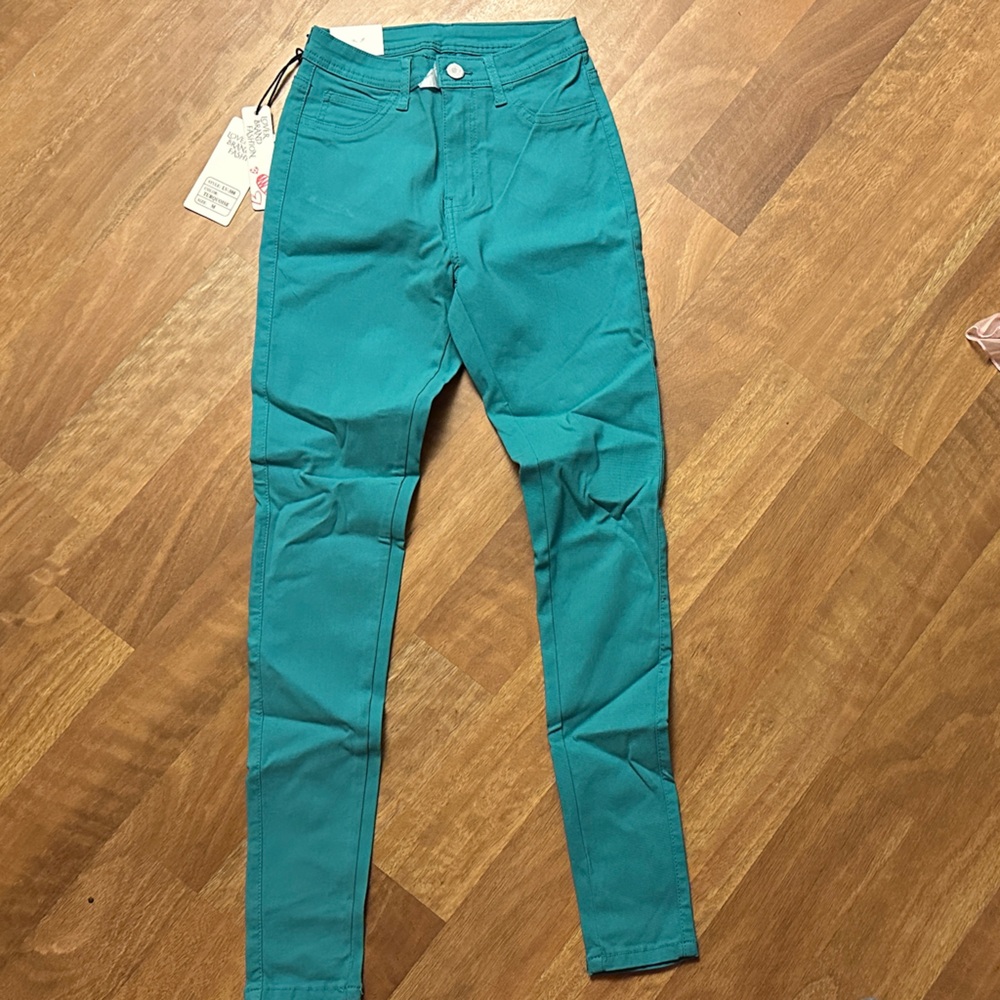 Love Turquoise Skinny Women's Jeans